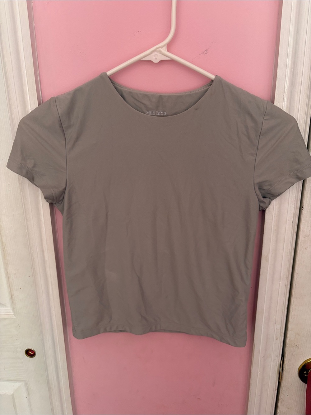 Target Women's Short Sleeve Crewneck Tee - Light Gray